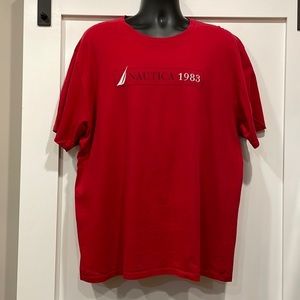 Nautica 1983 Red Crew Neck Tee Shirt - Size XXL